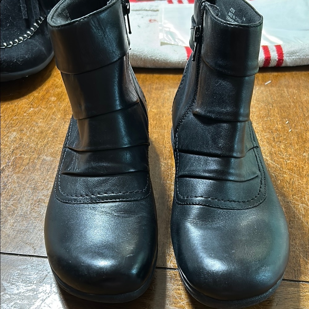 Clarks Black Ankle Boots